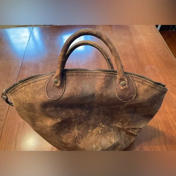 Vintage Leather Bowling Ball Bag - Picture 8 of 15